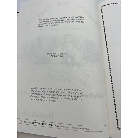 1992 Stephens & Haggard Families Whitman Hollow On Norris Lake Nadine H Stephens - Picture 3 of 10